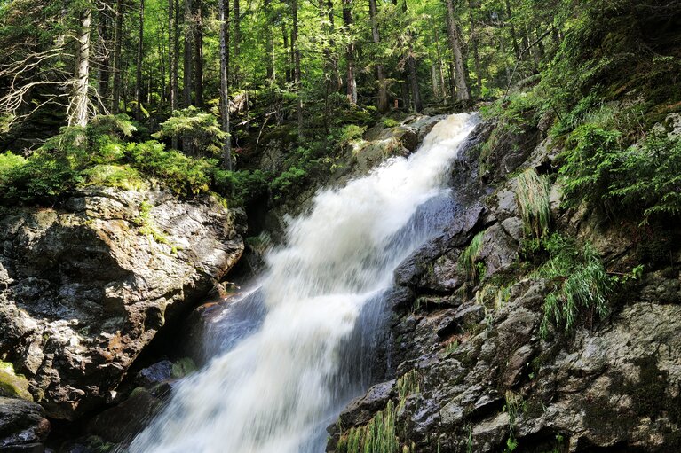 Wassermassen stürzen den Wasserfall hinunter. | © Woidlife 
